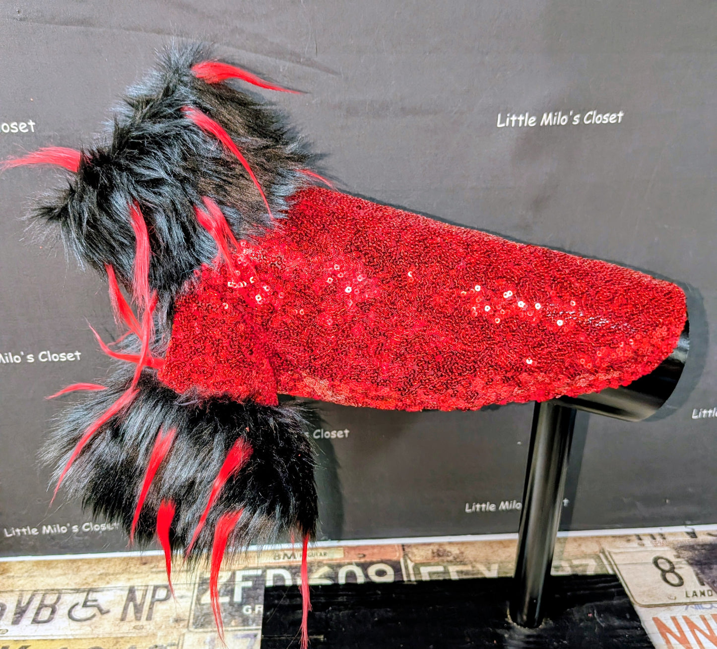 Custom Fur Collar and Bell Sleeved 2 legged Top