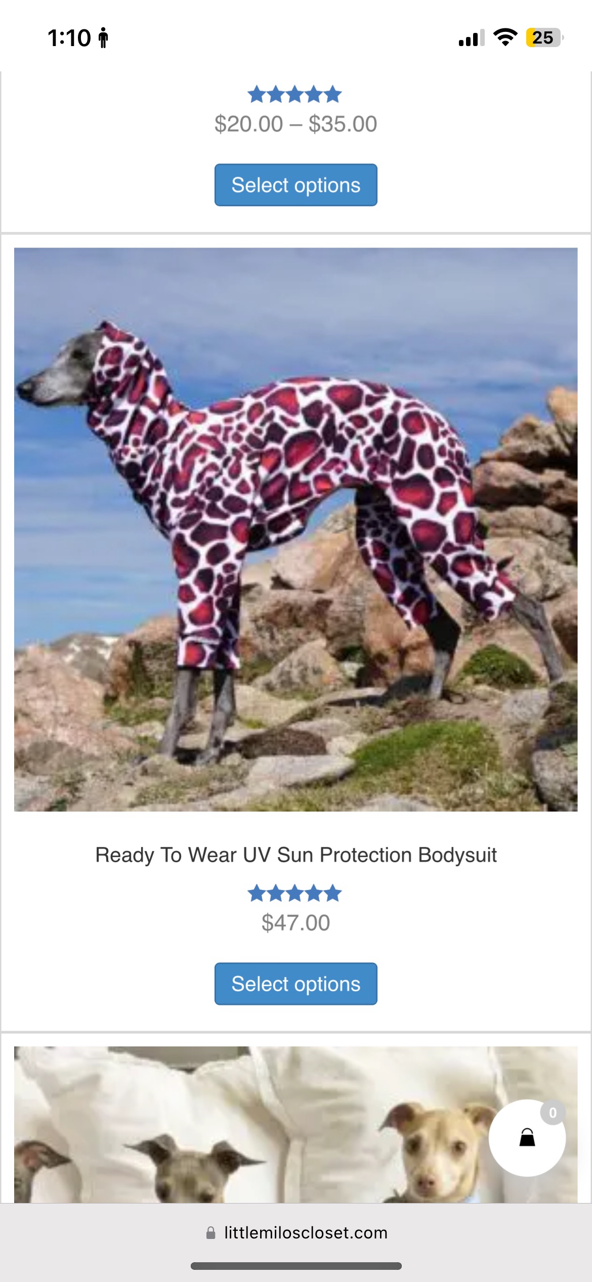 Custom UV 50+ Bodysuits For Iggys & Small Pups - Little Milo's Closet