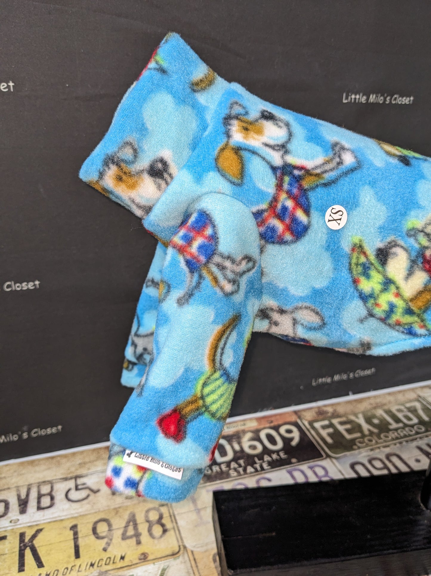 Extra Small Italian Greyhound Fleece Top - Little Milo's Closet