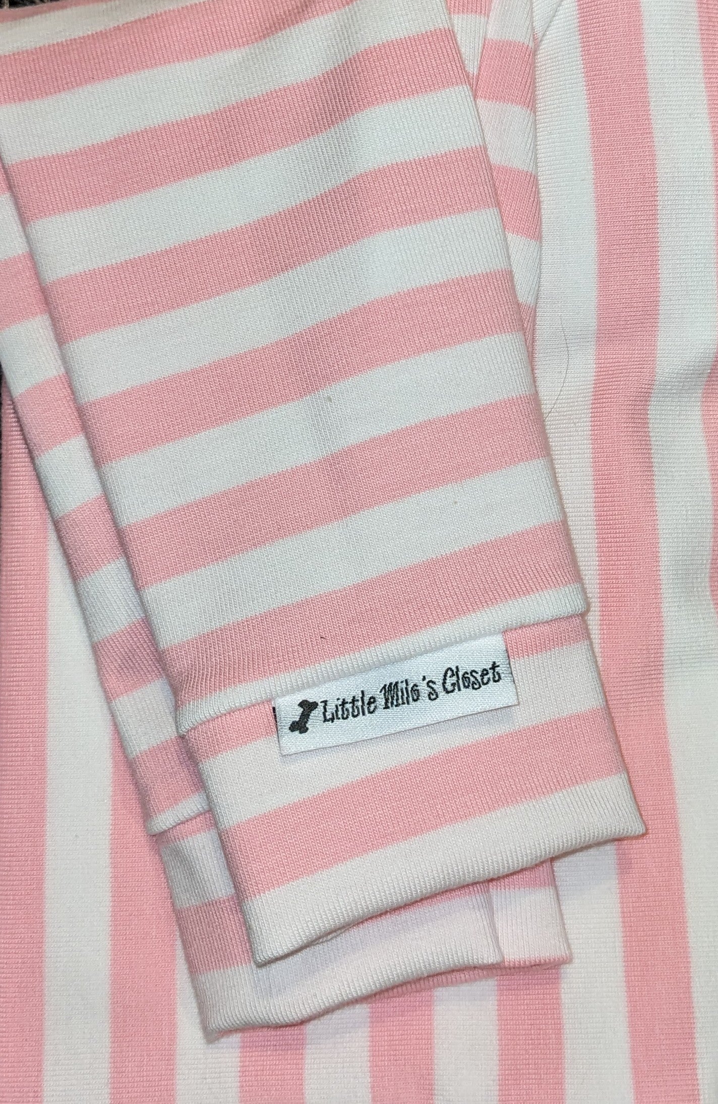 Ready to Ship Italian Greyhound Tops, Cotton Knit Striped Long Sleeved Tops