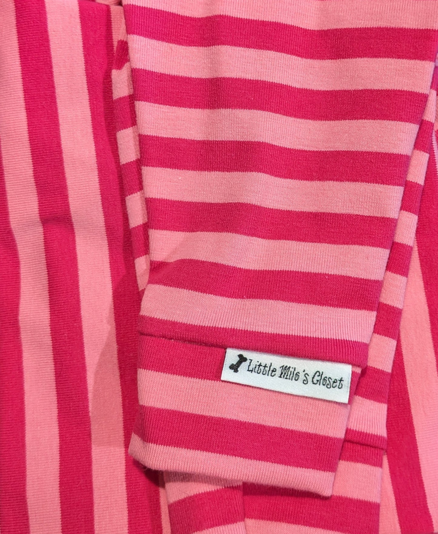 Ready to Ship Italian Greyhound Tops, Cotton Knit Striped Long Sleeved Tops