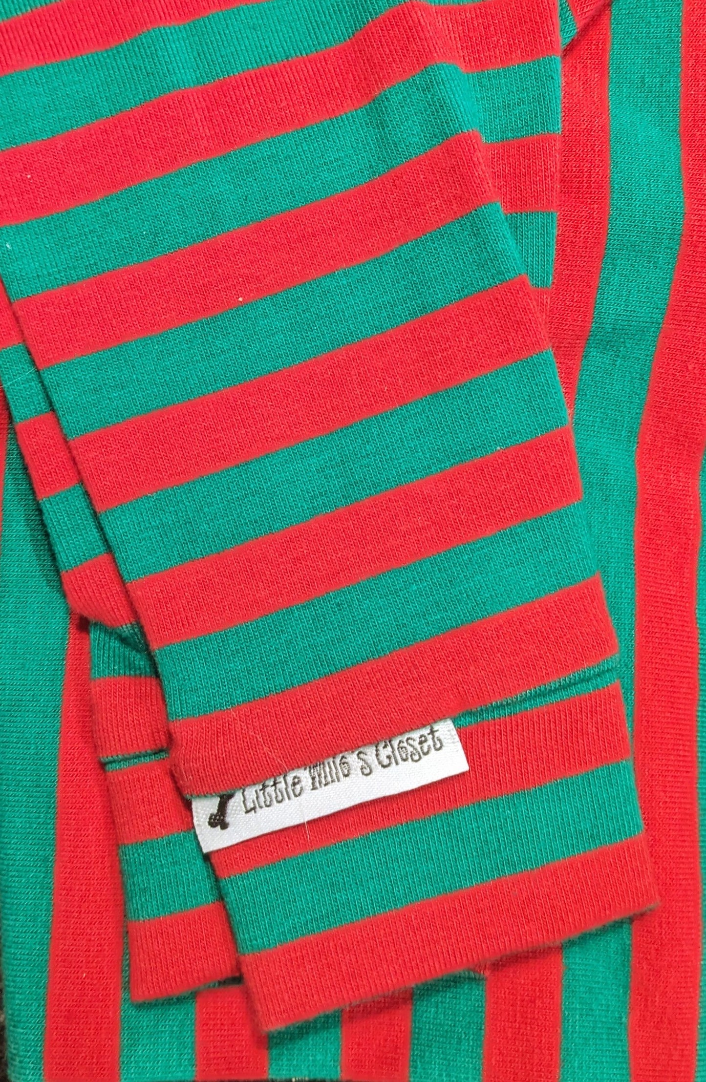 Ready to Ship Italian Greyhound Tops, Cotton Knit Striped Long Sleeved Tops