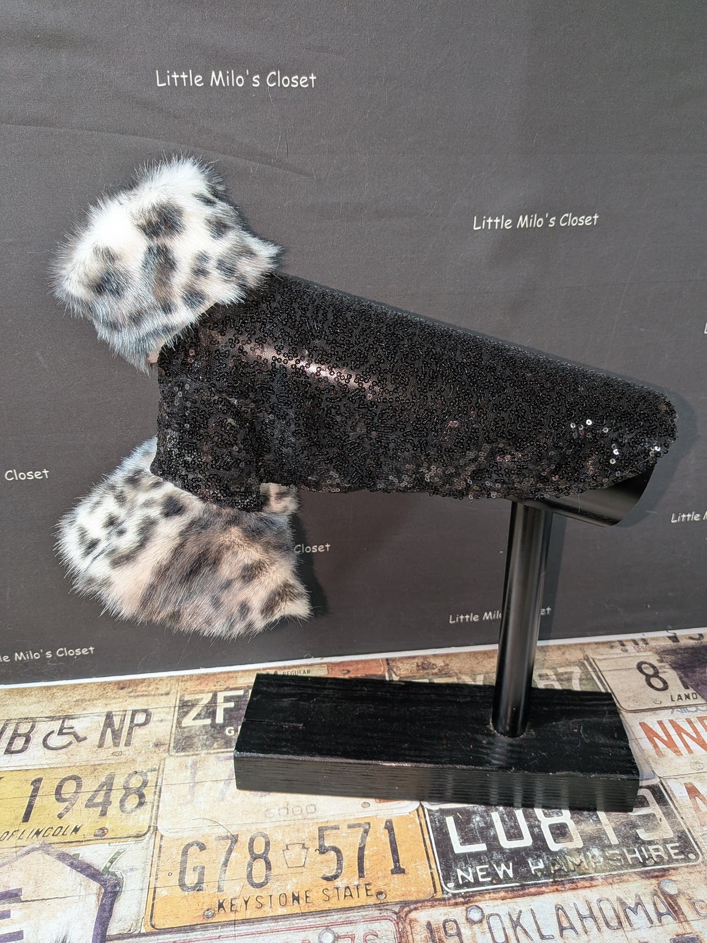 Custom Fur Collar and Bell Sleeved 2 legged Top