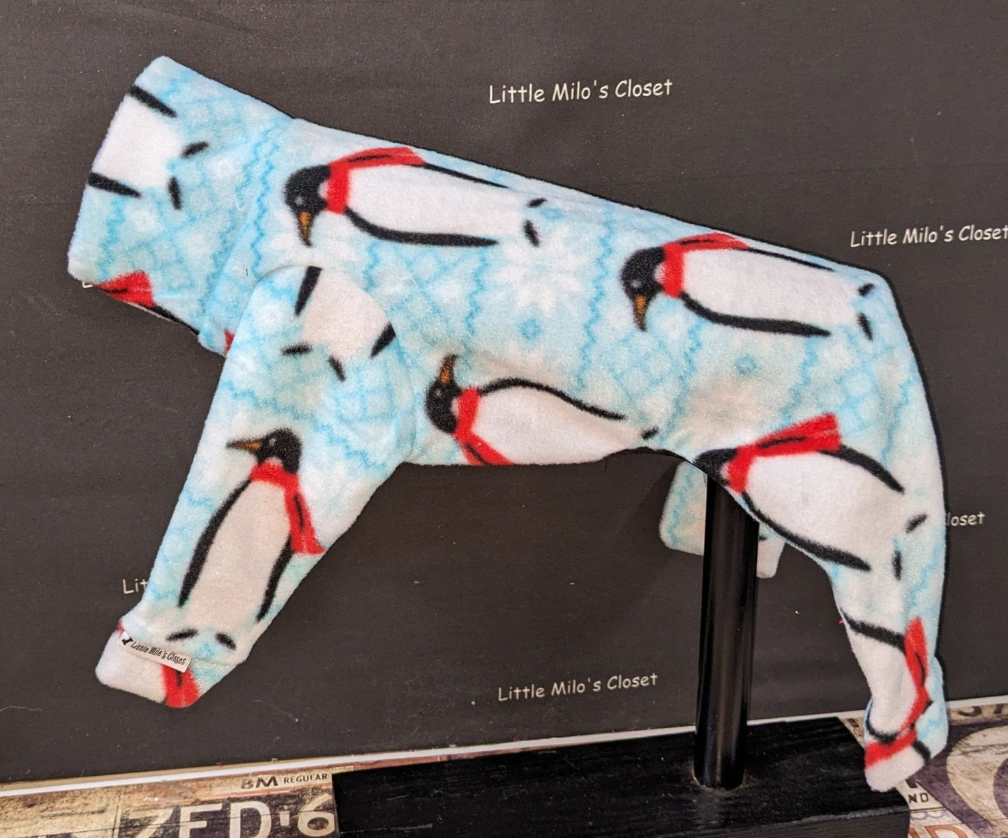 Christmas Italian Greyhound Plush Fleece Jammies - Little Milo's Closet