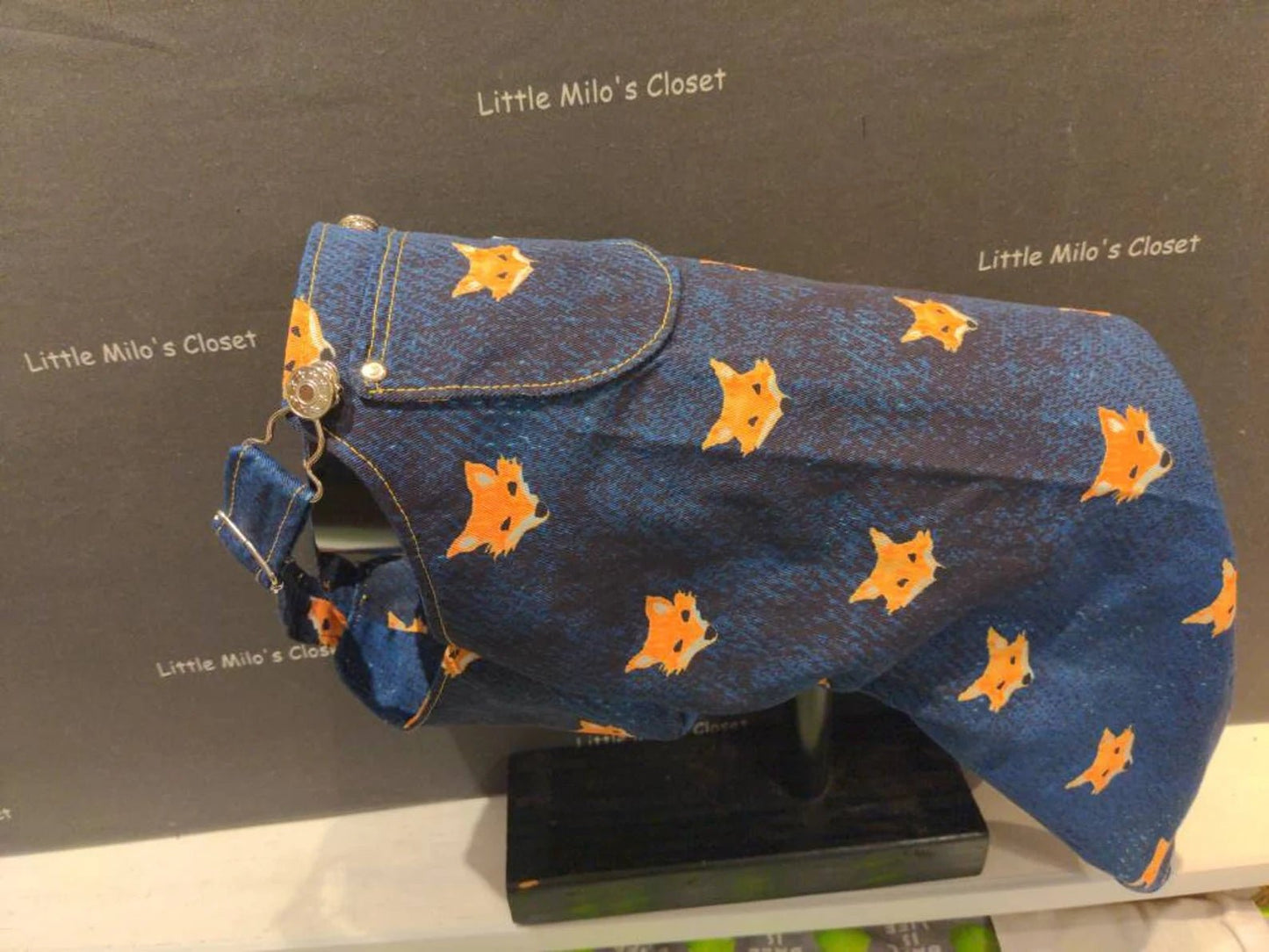 Custom Denim Overalls For Iggys & Small Pups - Little Milo's Closet