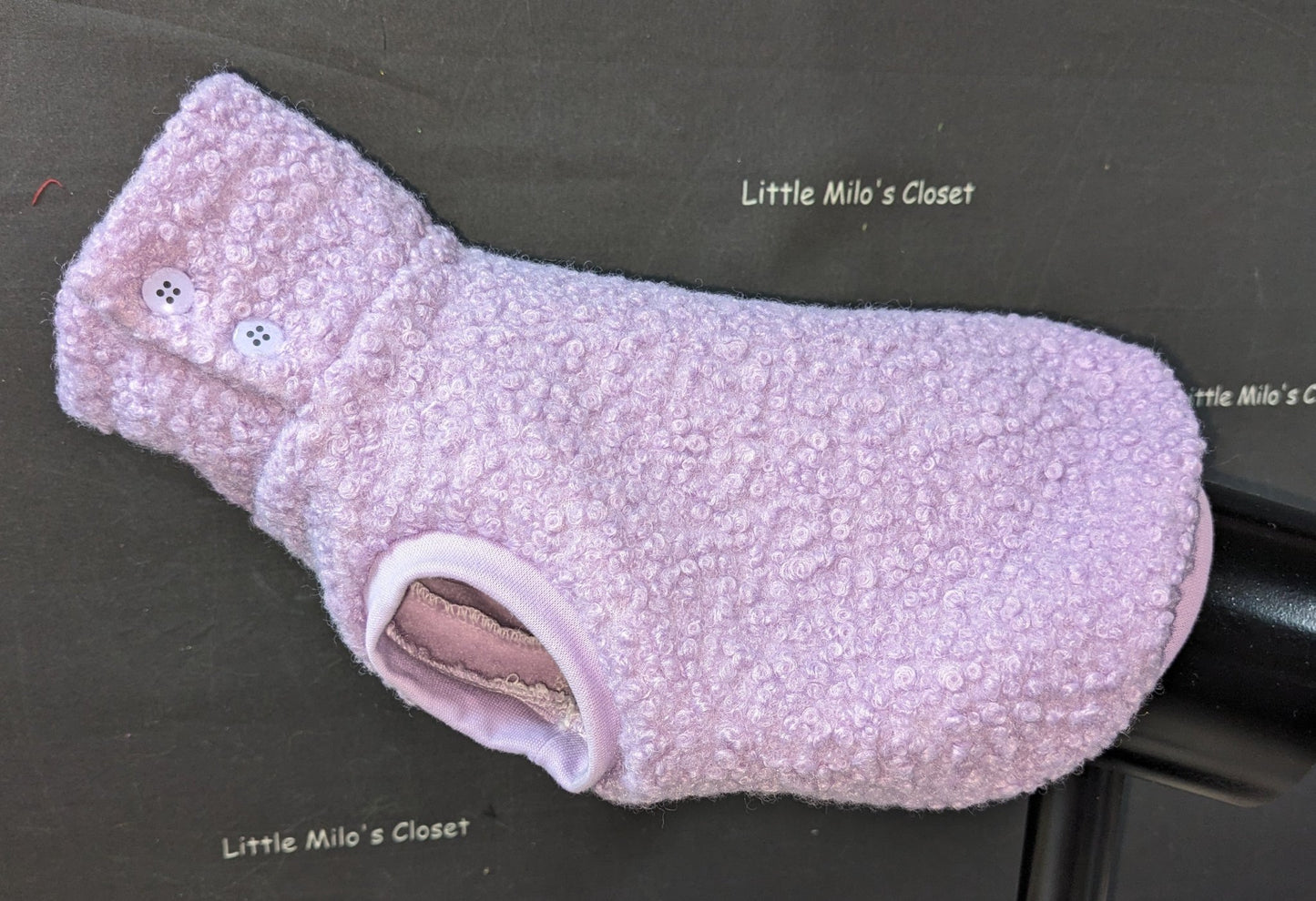 Custom Faux Curly Lamb Snap Neck Vest - Little Milo's Closet