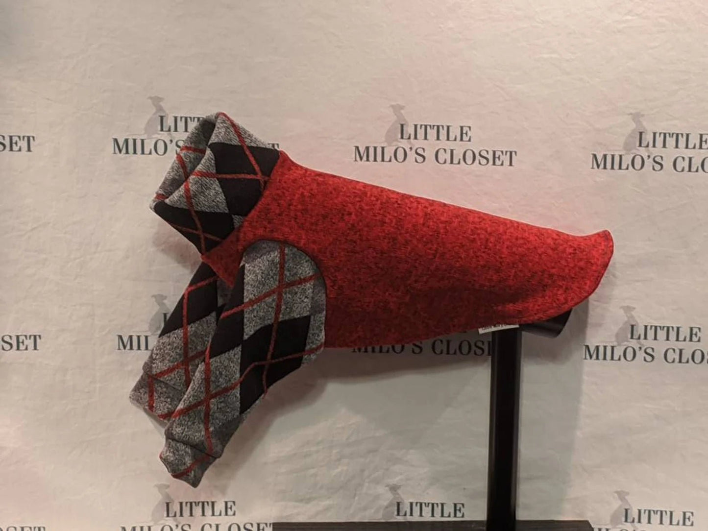 Custom Italian Greyhound Fleece Backed Sweater Knit 2 Legged Top - Little Milo's Closet