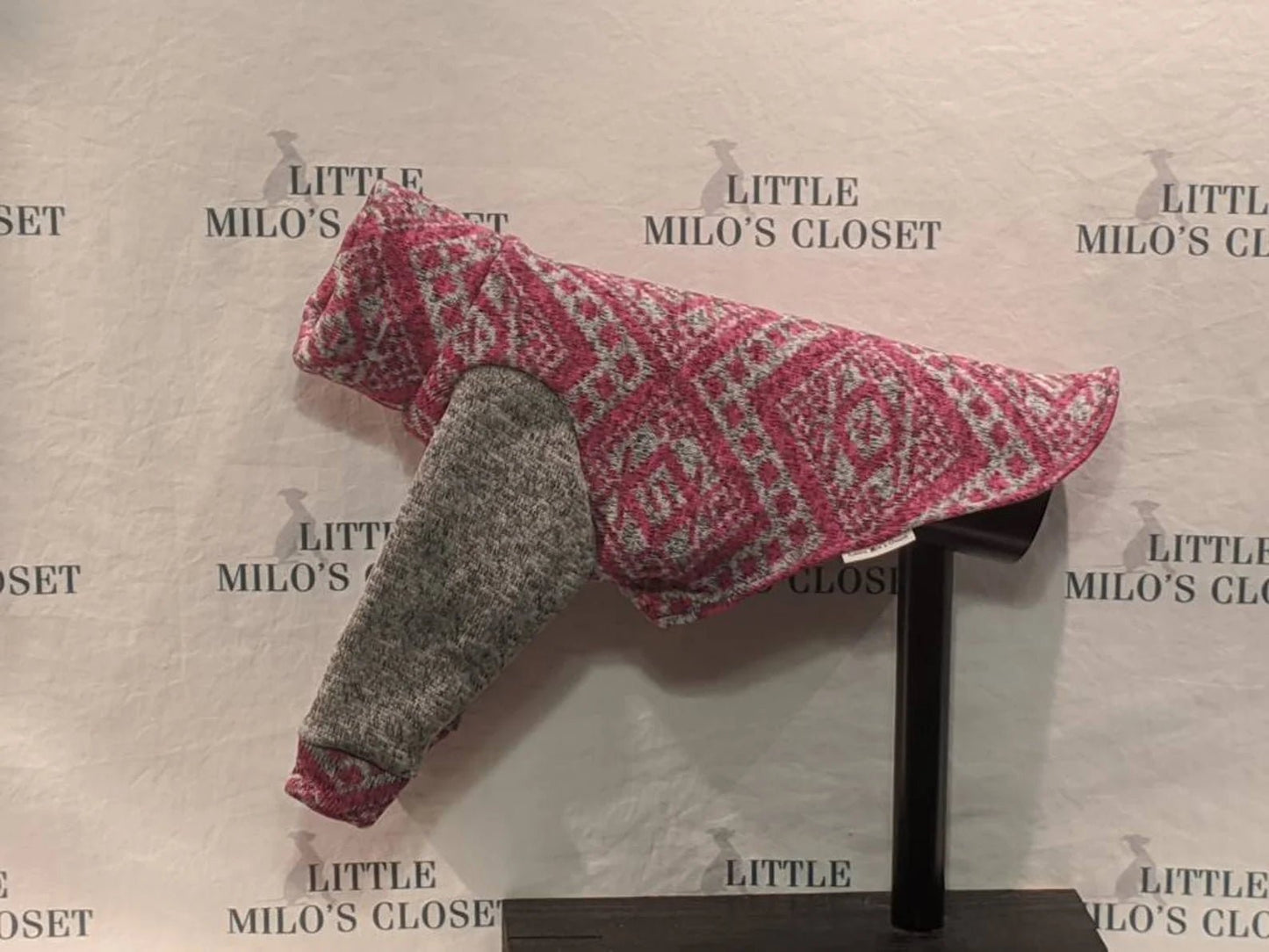 Custom Italian Greyhound Fleece Backed Sweater Knit 2 Legged Top - Little Milo's Closet