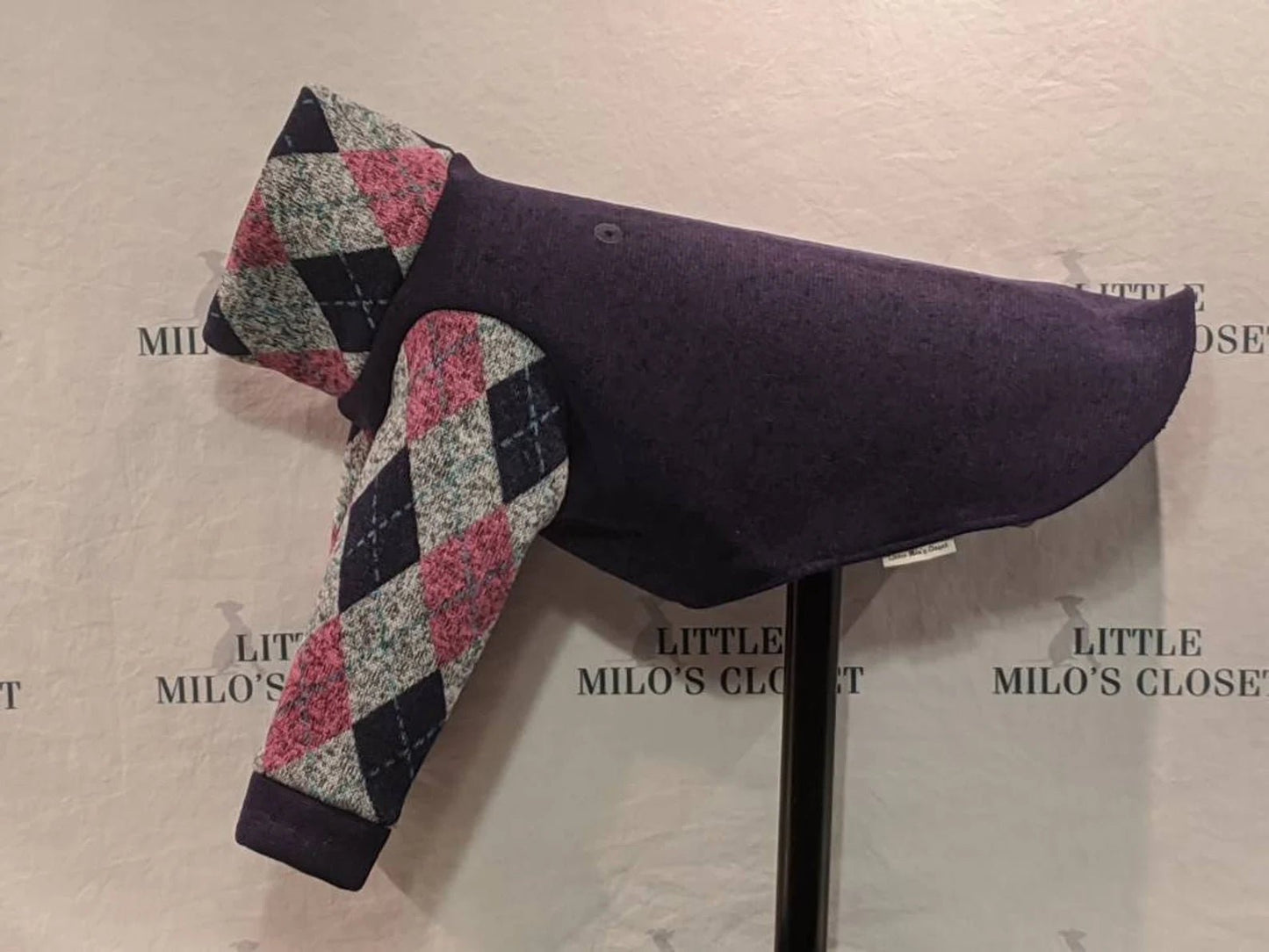 Custom Italian Greyhound Fleece Backed Sweater Knit 2 Legged Top - Little Milo's Closet