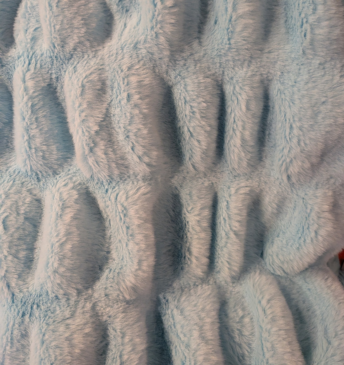 Plush fur fabric option for Italian Greyhound nap sacs and sleep sacs: pale blue grey