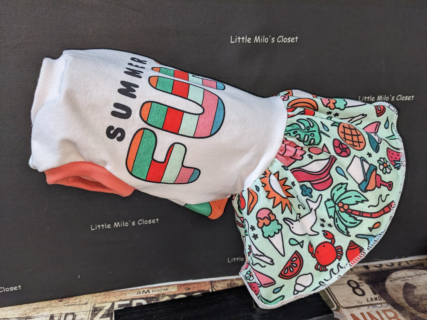 Custom Summer Fun Yoga Tops, Shorts, & Dress - Little Milo's Closet