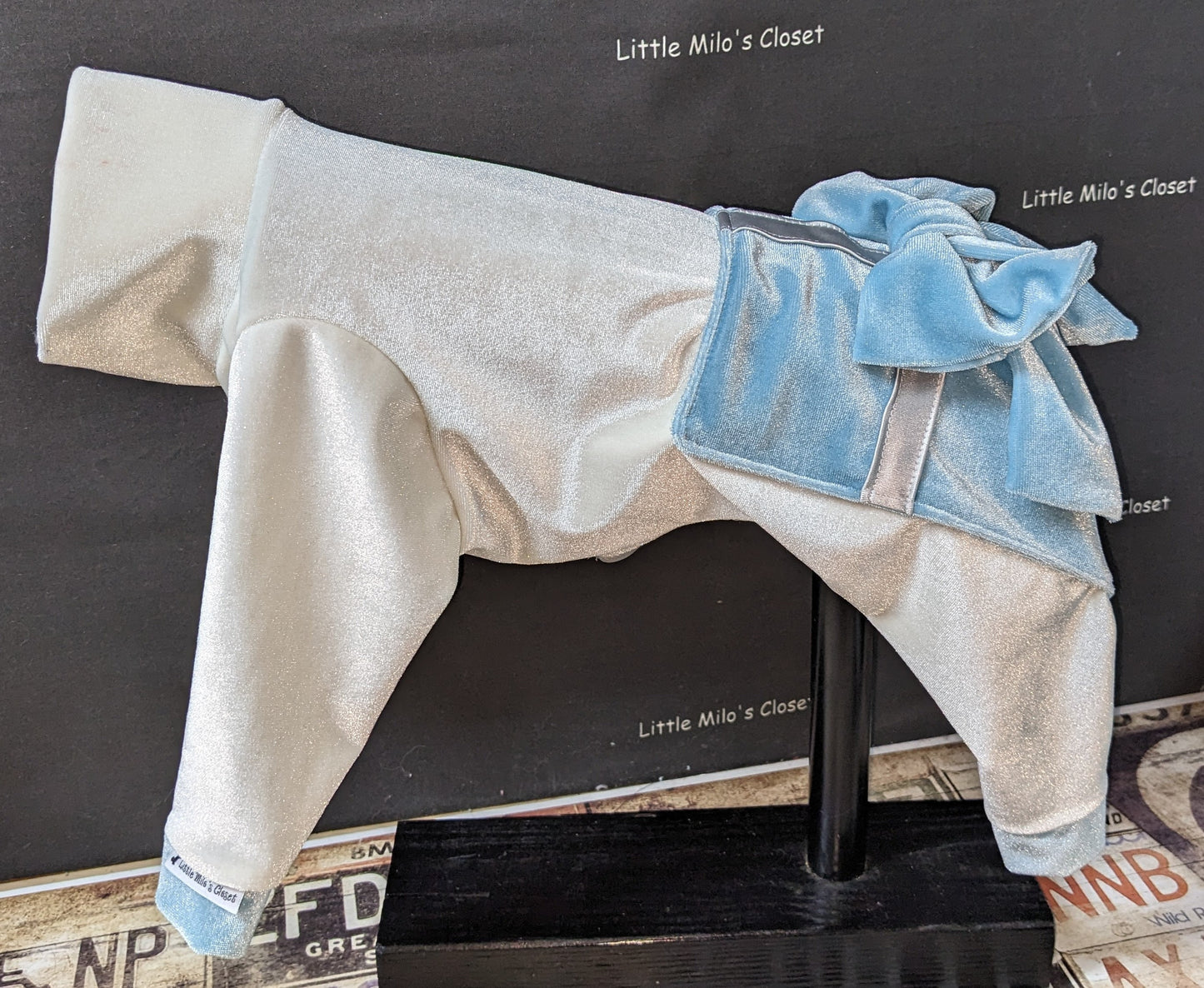 Custom Velvet Boxed Holiday Italian Greyhound Bodysuit - Little Milo's Closet
