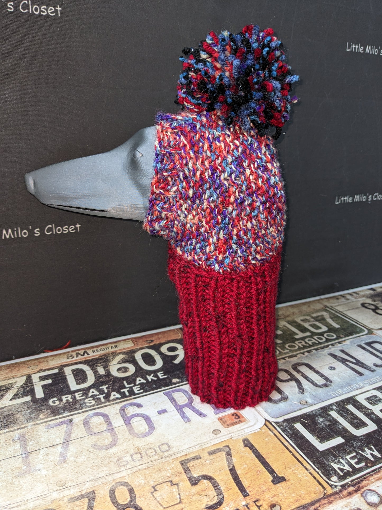 Pom Pom Knitted hats for Italian Greyhounds