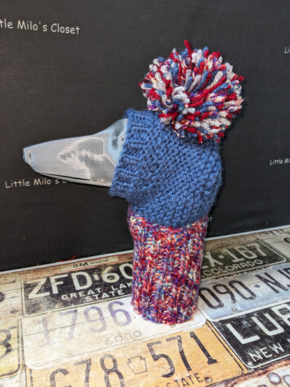 Pom Pom Knitted hats for Italian Greyhounds