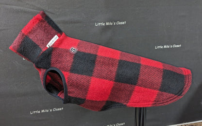 Buffalo Check Italian Greyhound Fleece Vests - Little Milo's Closet