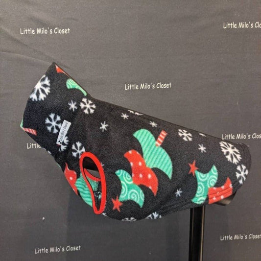 Christmas Italian Greyhound Fleece Vests - Little Milo's Closet