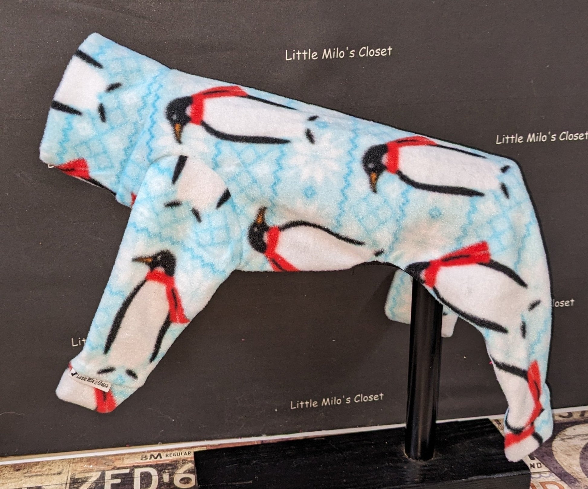 Christmas Italian Greyhound Plush Fleece Jammies - Little Milo's Closet