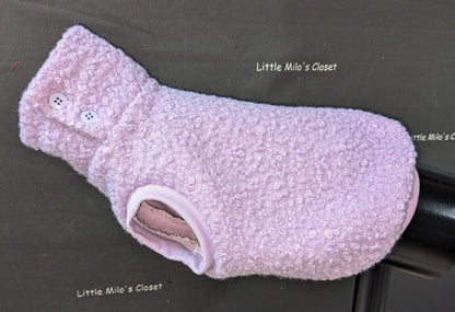 Custom Faux Curly Lamb Snap Neck Vest - Little Milo's Closet
