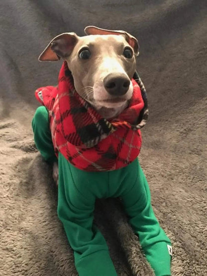 Custom Italian Greyhound Quick Wrap Hooded Fleece Vest Coat - Little Milo's Closet