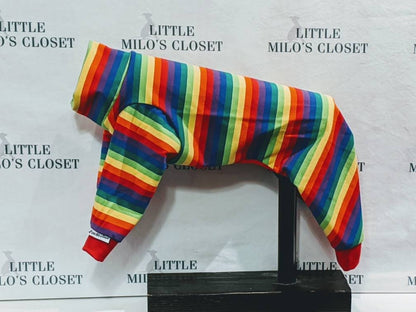 Custom Italian Greyhound Striped Bodysuit - Little Milo's Closet