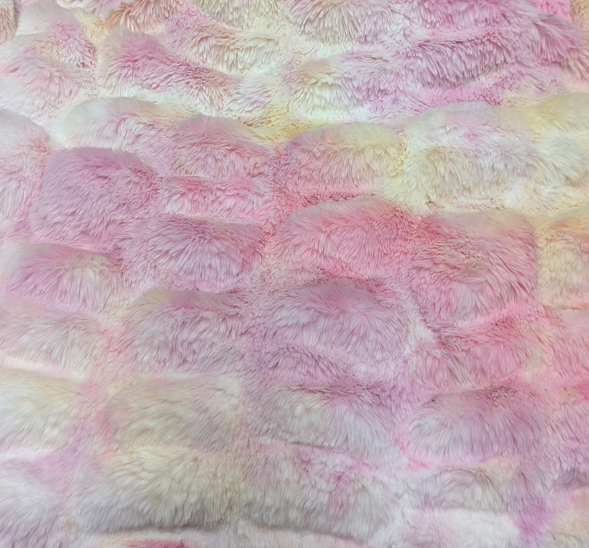 Plush fur fabric option for Italian Greyhound nap sacs and sleep sacs: blush pink and cream tie dye