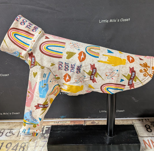 Ready to Ship Girl Power Cotton Lycra long sleeve Tops