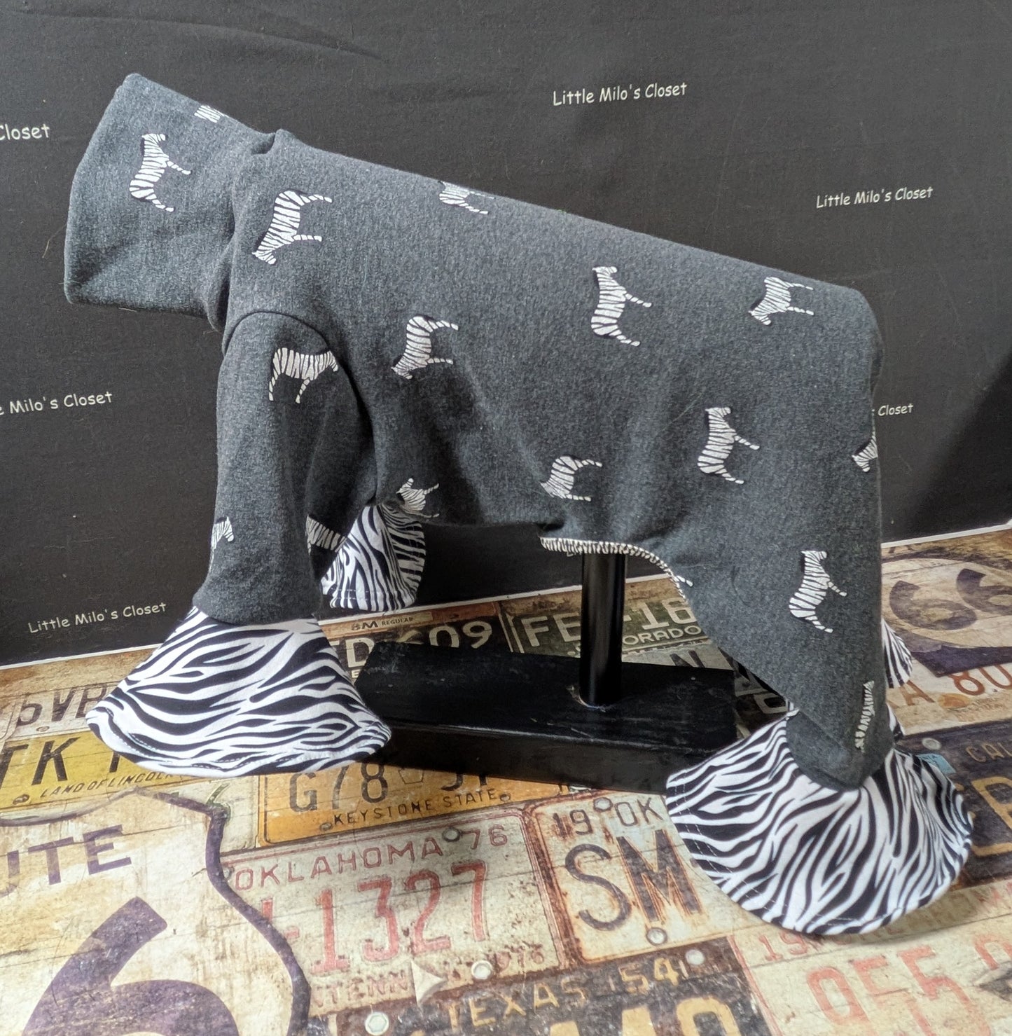 Custom Tiny Zebra Belled  Bodysuit