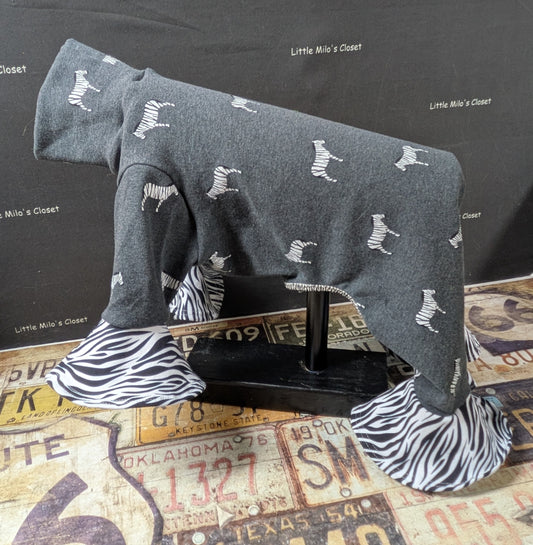 Custom Tiny Zebra Belled  Bodysuit