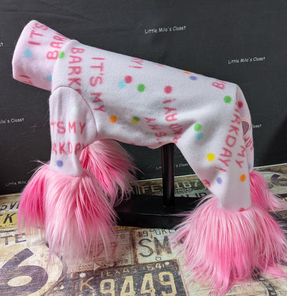 Happy Barkday Fleece Bodysuit