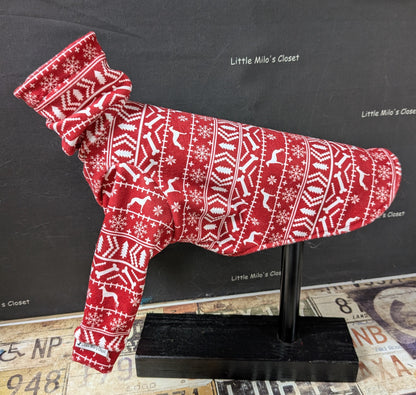 Italian Greyhound Fairisle long sleeve Fleece Top