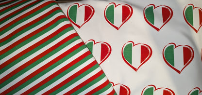 Custom Italian Hearts and stripes UV 50+ Bodysuit