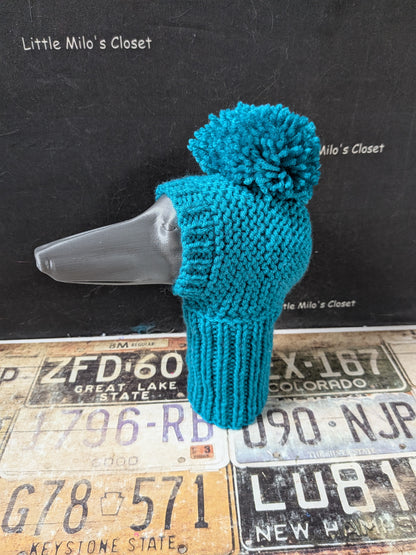 Pom Pom Knitted hats for Italian Greyhounds