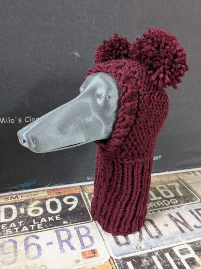 Pom Pom Knitted hats for Italian Greyhounds