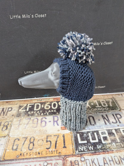Pom Pom Knitted hats for Italian Greyhounds