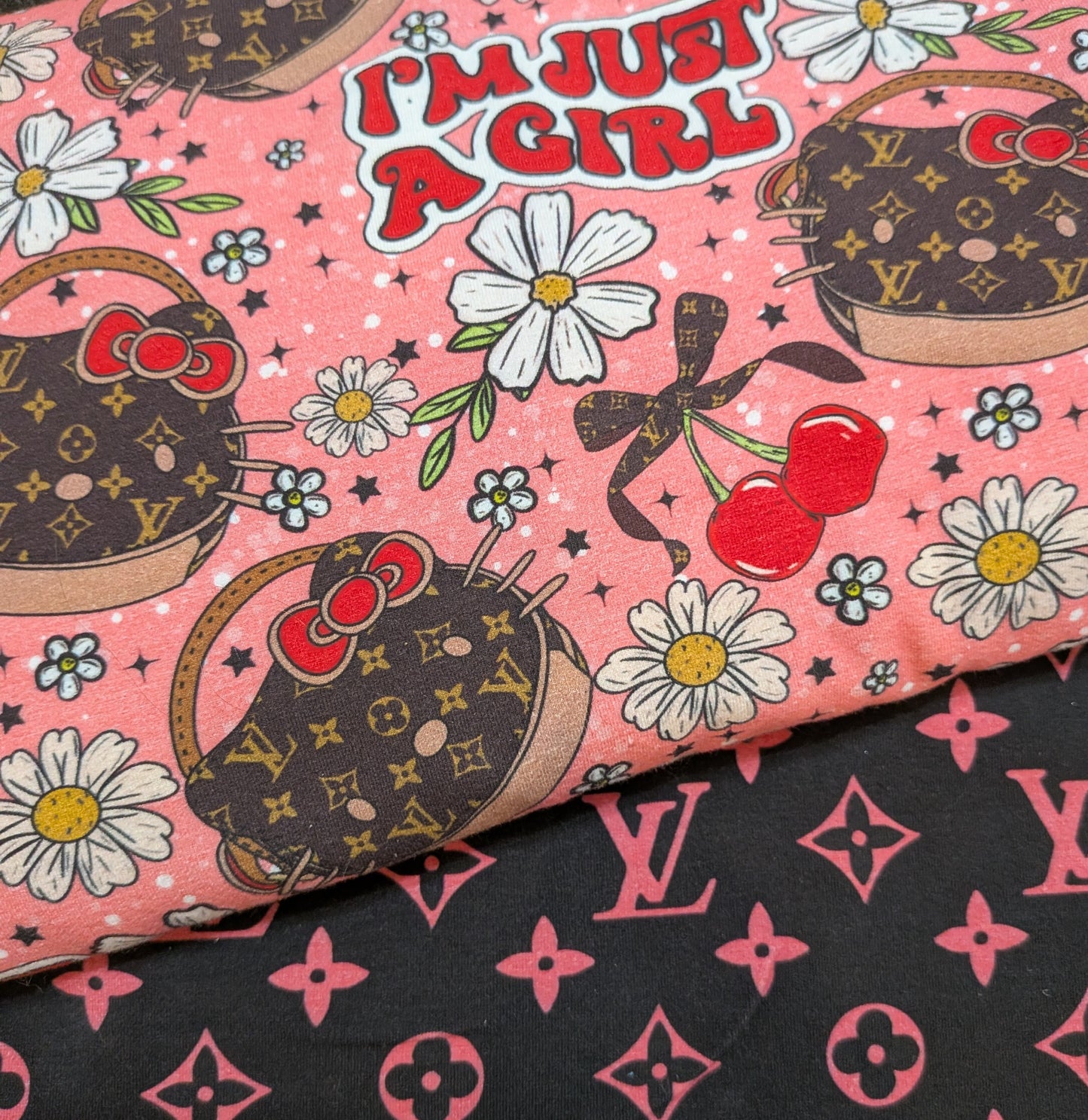 Custom Outfit | Fabric Of The Week Sale | I'm just a Girl Cotton Lycra