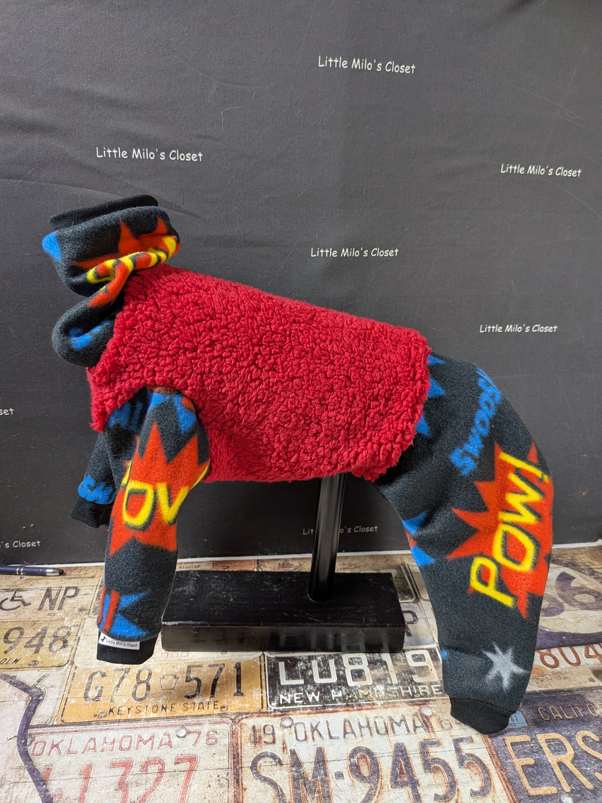 Limited Edition Sherpa and Fleece Super Dog Bodysuit