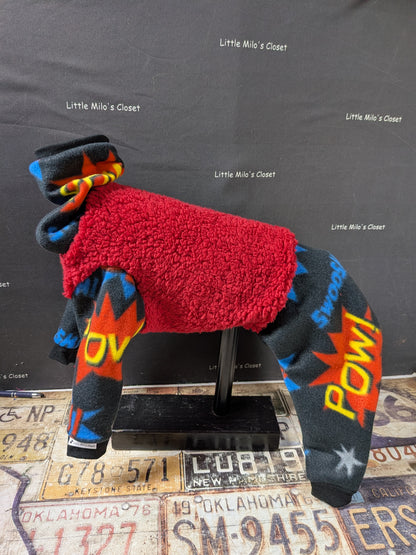 Limited Edition Sherpa and Fleece Super Dog Bodysuit