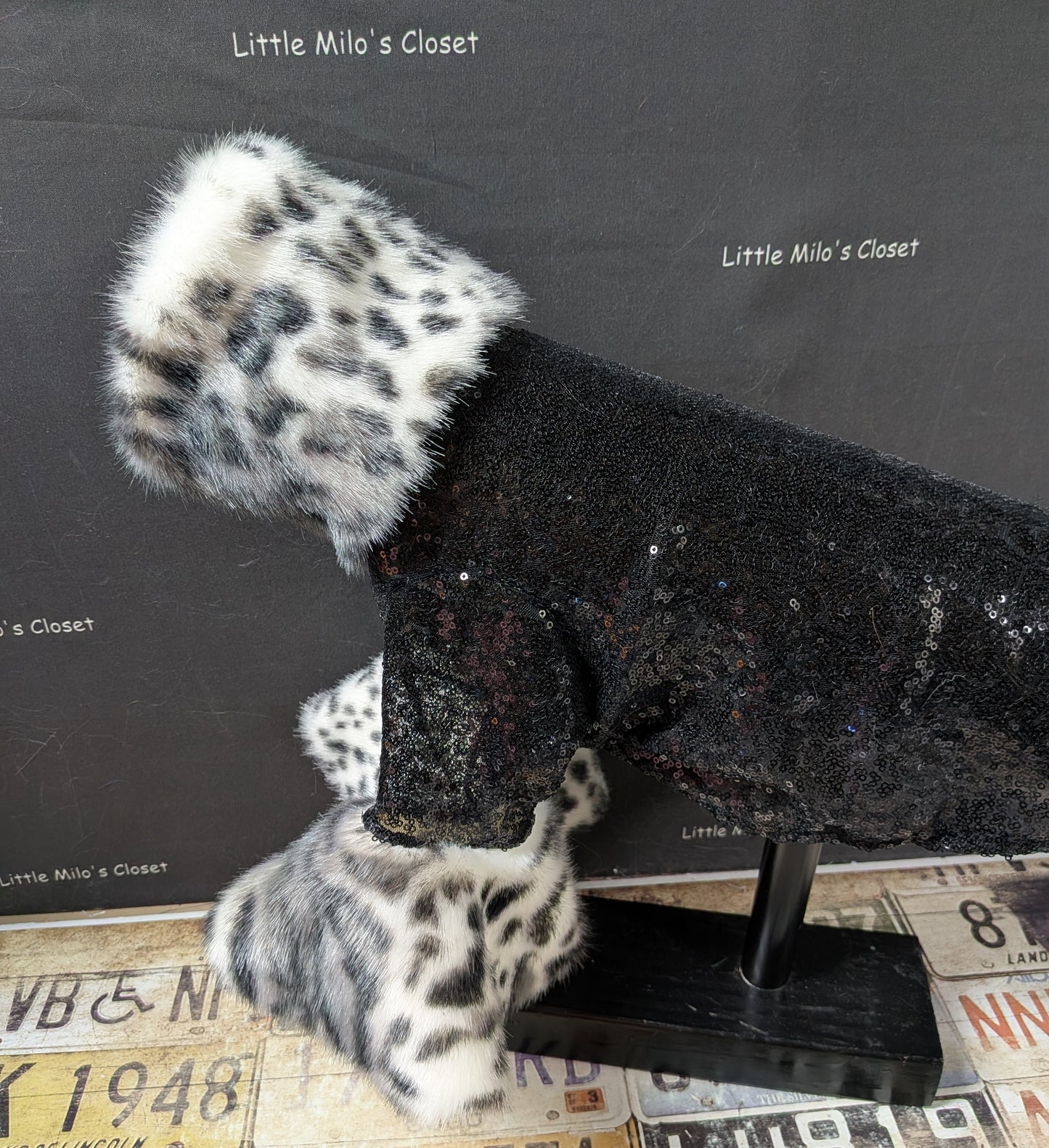 Custom Fur Collar and Bell Sleeved 2 legged Top