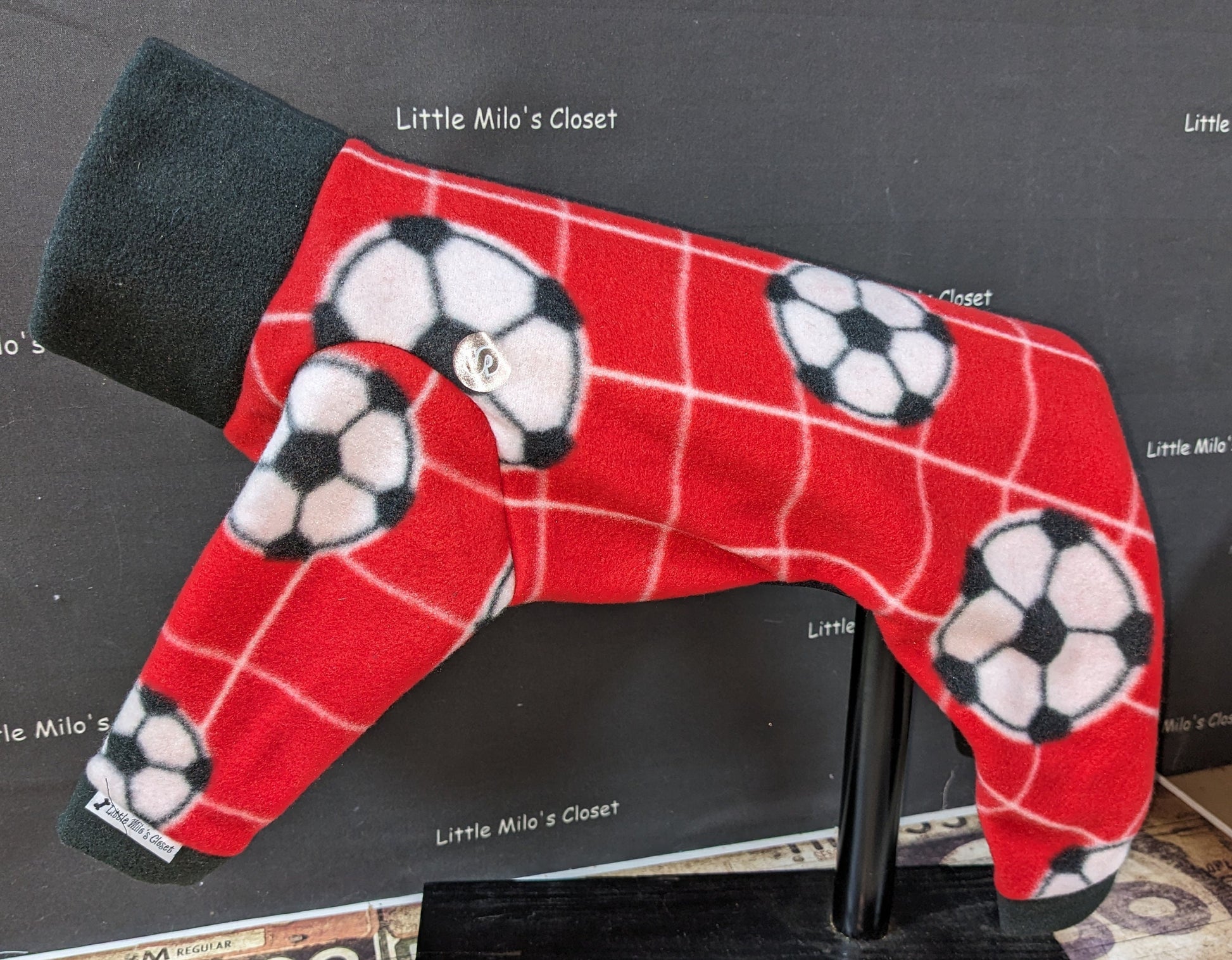 Soccer Fleece Italian Greyhound Four Legged Jumper - Little Milo's Closet